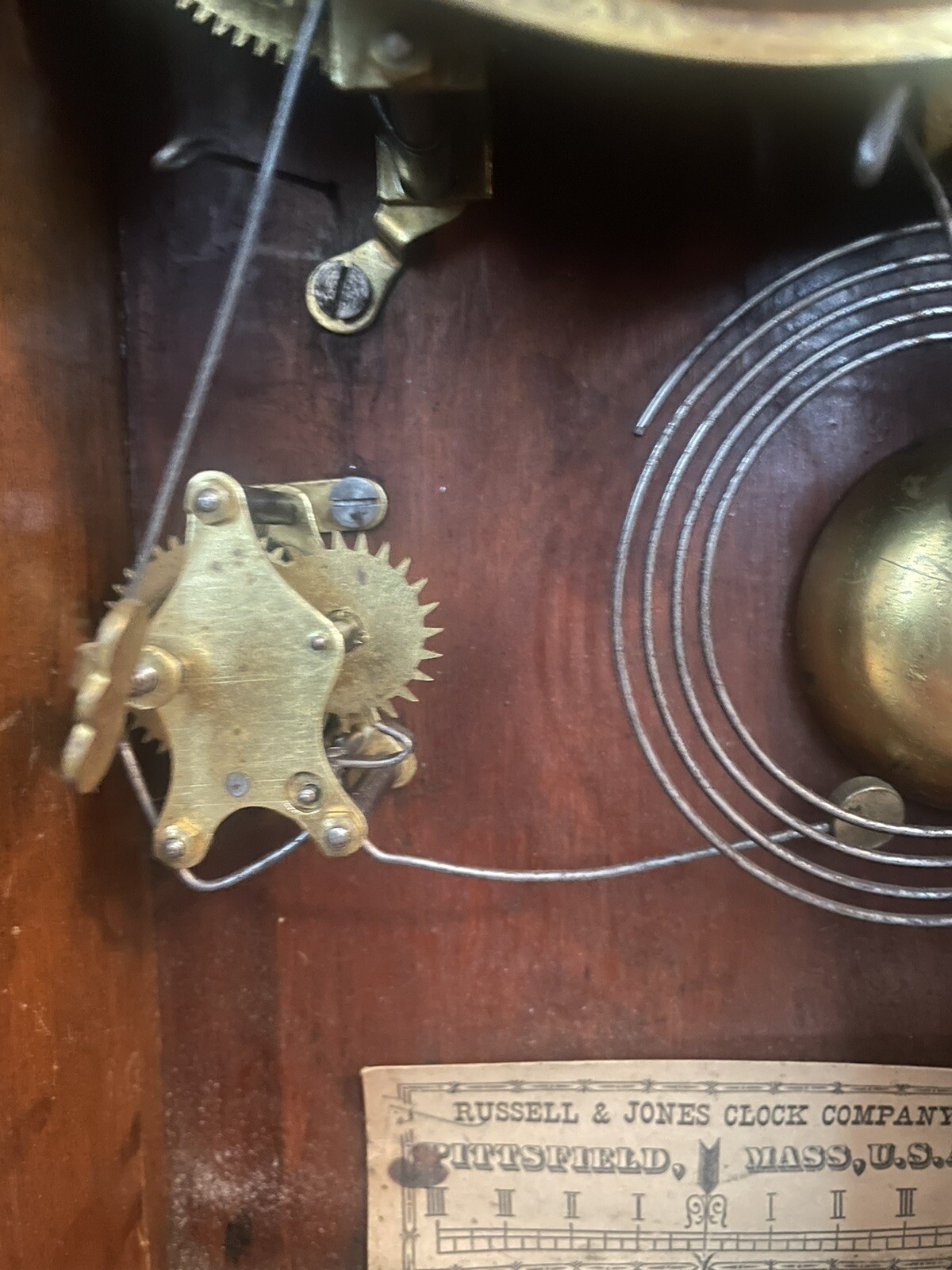 Antique Russell And Jones Clock Company Working Condition eBay
