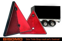 2 Reflektor Dreieck RüCkstrahler AnhäNgerdreieck 15Cm PKW AnhäNger E-PrüFzeichen