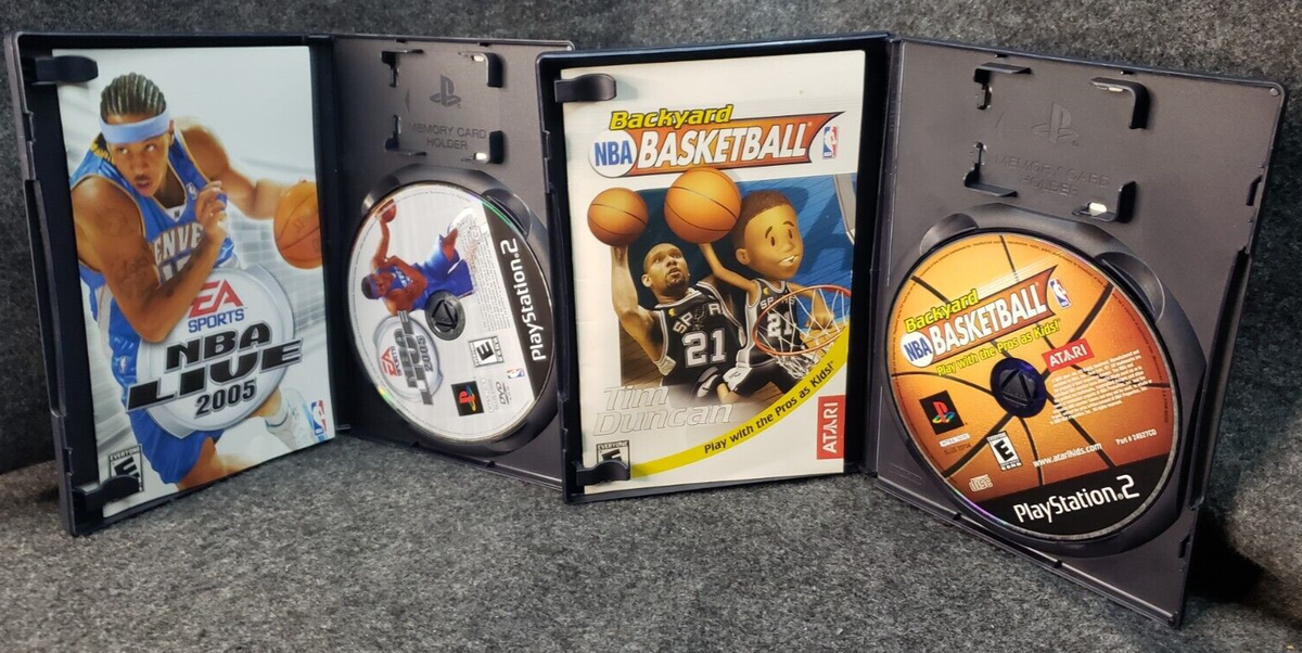 NBA Live 2005 & Backyard Basketball with manuals (Sony PlayStation