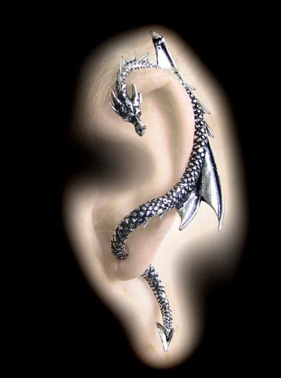 Alchemy Gothique Boucle D'Oreille - The Du Dragon Attirer à Gauche - Fantastique - Photo 1/1