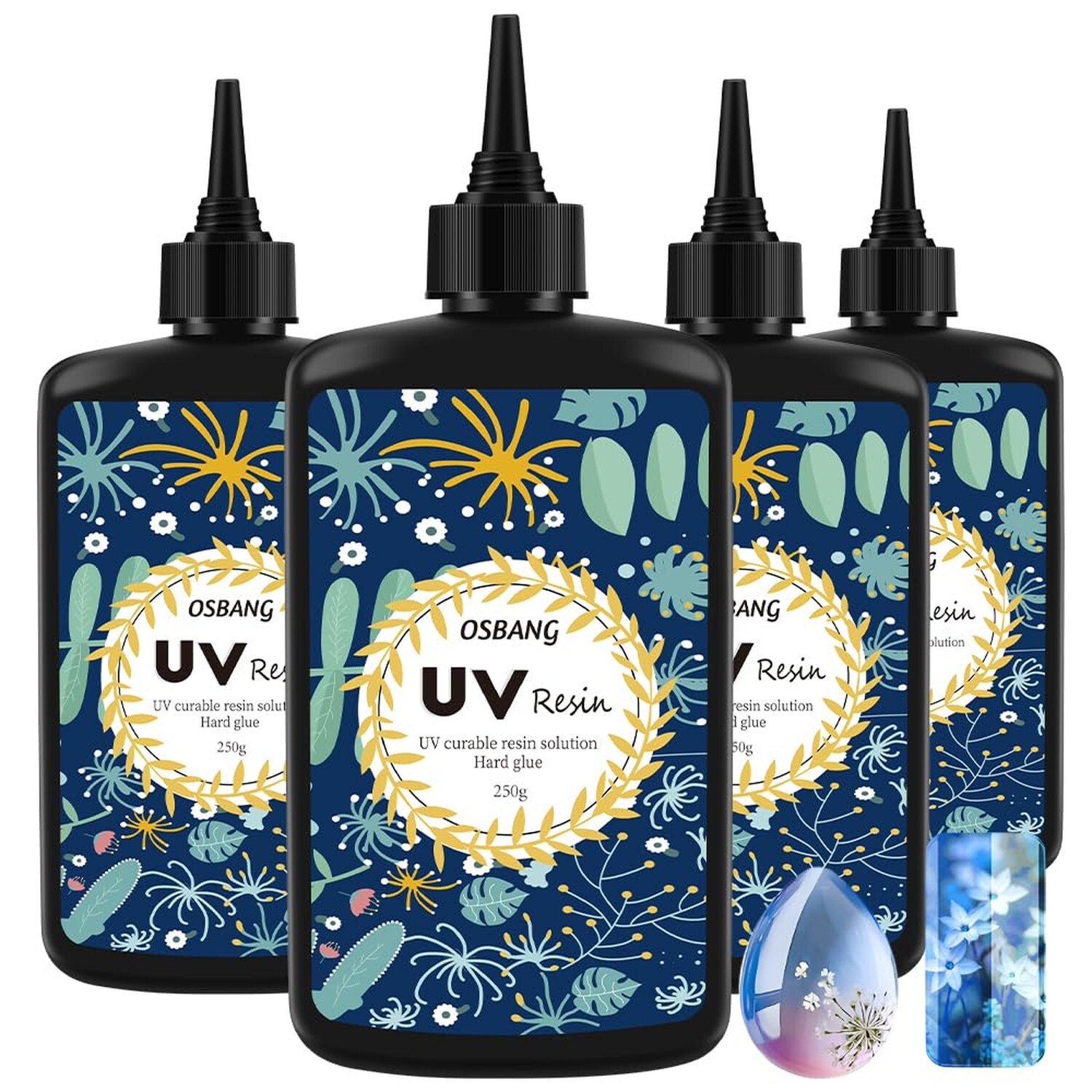 Crystal Clear 1000g UV Resin - Upgraded Formula for Jewelry Making and Crafts