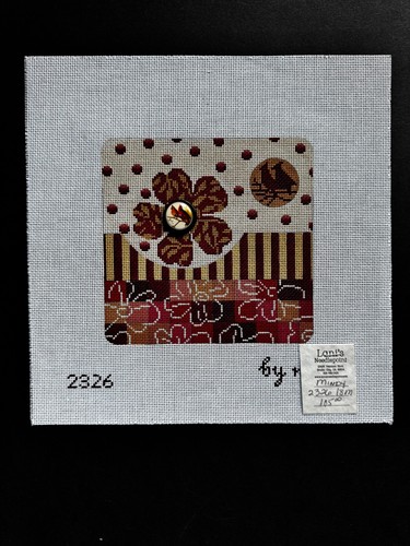 REDUCED AGAIN! Mindy Cardinals Collage / Birds Button Needlepoint Canvas