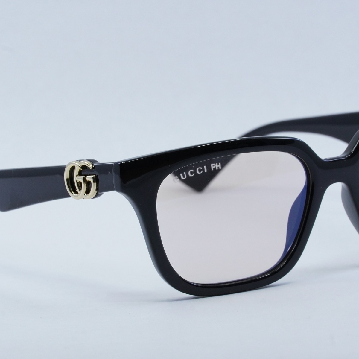 New GUCCI GG1536S 001 Black/Blue Light Crystal Photochromic