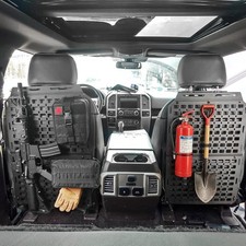 2x Rigid Molle Panels Seat Back Organizer Gun Rack For 2015-2026 Ford F150