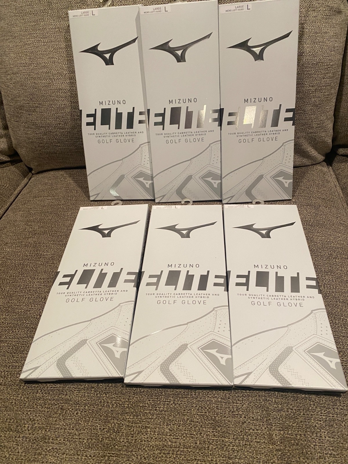 Glove Men's Left Hand White/black  Large  6 Pk Bin $60