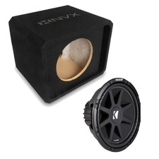 NVX NE121P Single 12" Slot Ported 3/4" MDF Sub Enclosure w/ Comp Subwoofer