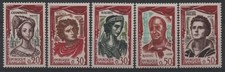 FRANCE 1961 : N° 1301/1305  COMÉDIENS FRANÇAIS  NEUF** TTB