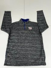 NFL Team Apparel New York Giants Mens Long Sleeve Pullover Quarter Zip Pick Size