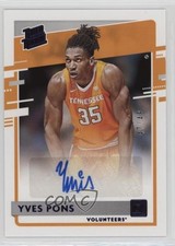 2021 Chronicles Draft Picks Donruss Rated Rookie Purple 47/49 Yves Pons Auto 1x9