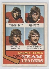 1974-75 O-Pee-Chee Jacques Richard Tom Lysiak Keith McCreary #14 0a1