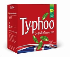 Typhoo British Tea, Foil fresh teabags, 80 count pack of 6 