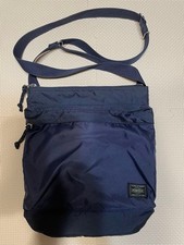 PORTER FORCE Shoulder Bag Navy Nylon Yoshida Kaban Military Style Japan Unisex -