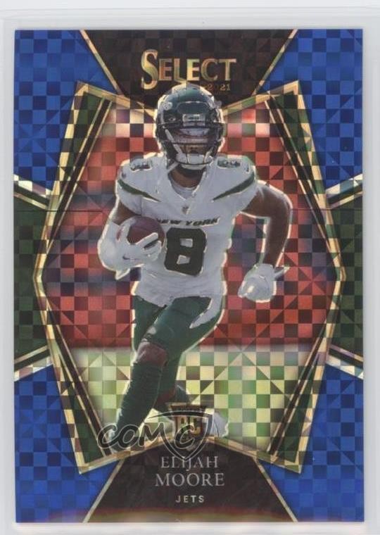 2021 Panini Select Premier Level Blue Prizm 55/149 Elijah Moore #156 pe8