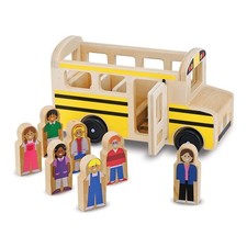 Melissa Doug School Bus Wooden Play Set with 7 Play Figures
