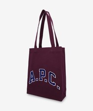 A.P.C. Lou University Tote Bag Burgundy