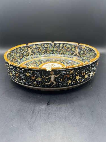 Antique Italian Majolica Bowl Signed By Molaroni Pesaro’ Rare 1920 - Picture 3 of 5