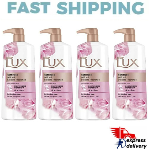 4X LUX Shower Gel Moisturising Body Wash Soft Rose for All Skin Types, 700ml