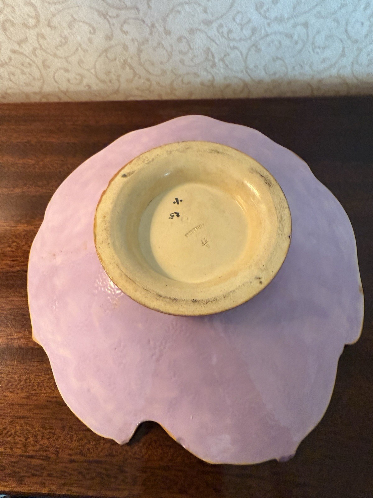 Antique William Brownfield  Majolica Strawberry Grape Compote Bowl Plate 1880’s