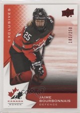 2020 Team Canada Juniors Women's WC Exclusives 181/250 Jaime Bourbonnais #53 4ta