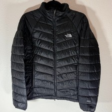 Black The North Face Puffer Jacket Size M 6-8 pin hole to dime size blemishes