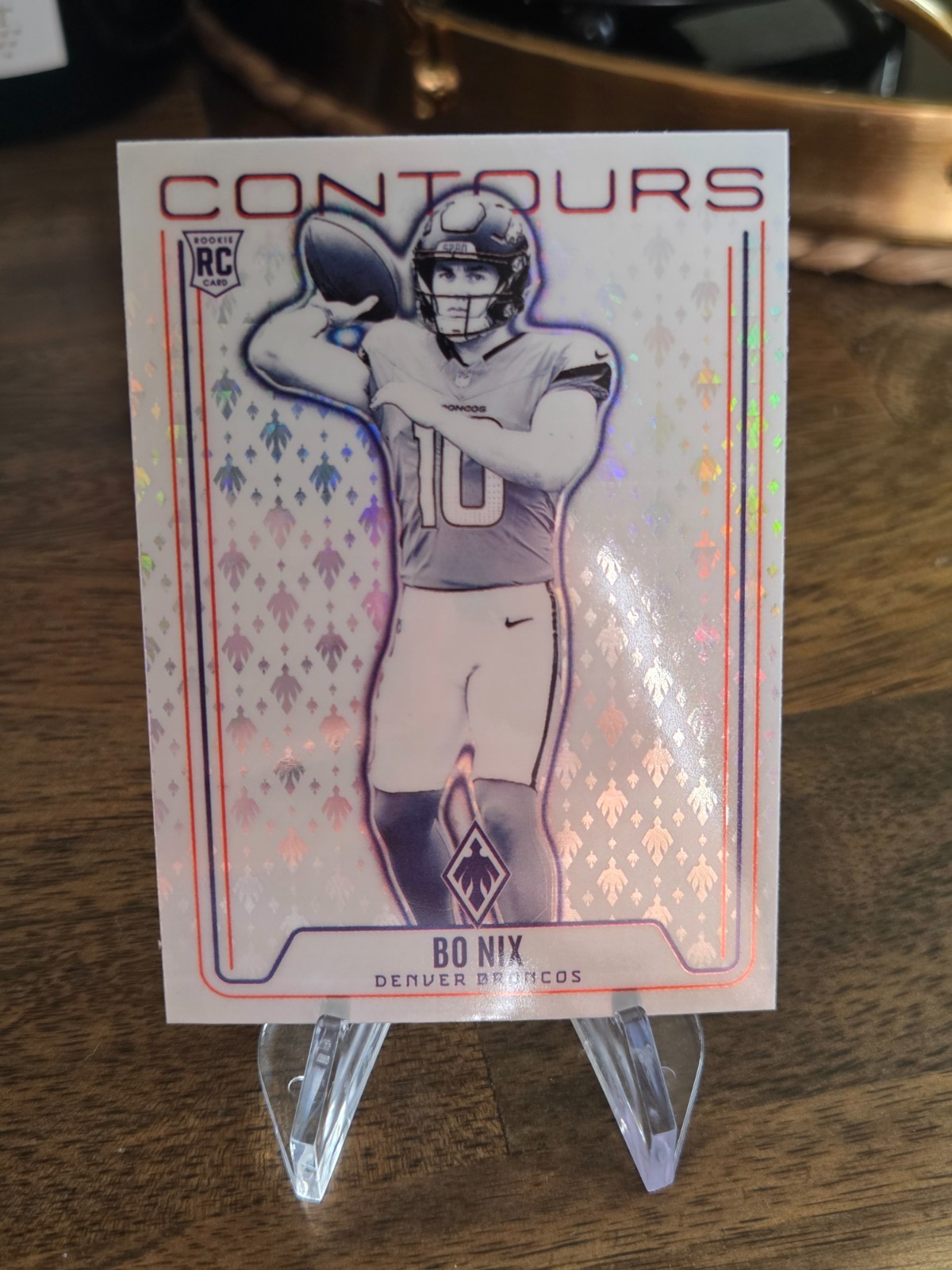 2024 Panini Phoenix - Contours Bo Nix #CON-BNX Hyper (RC) Rookie