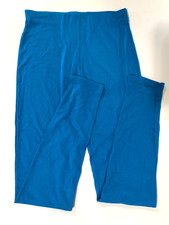 Women's Legging Pants Size M Comfort Solid Blue Ankle