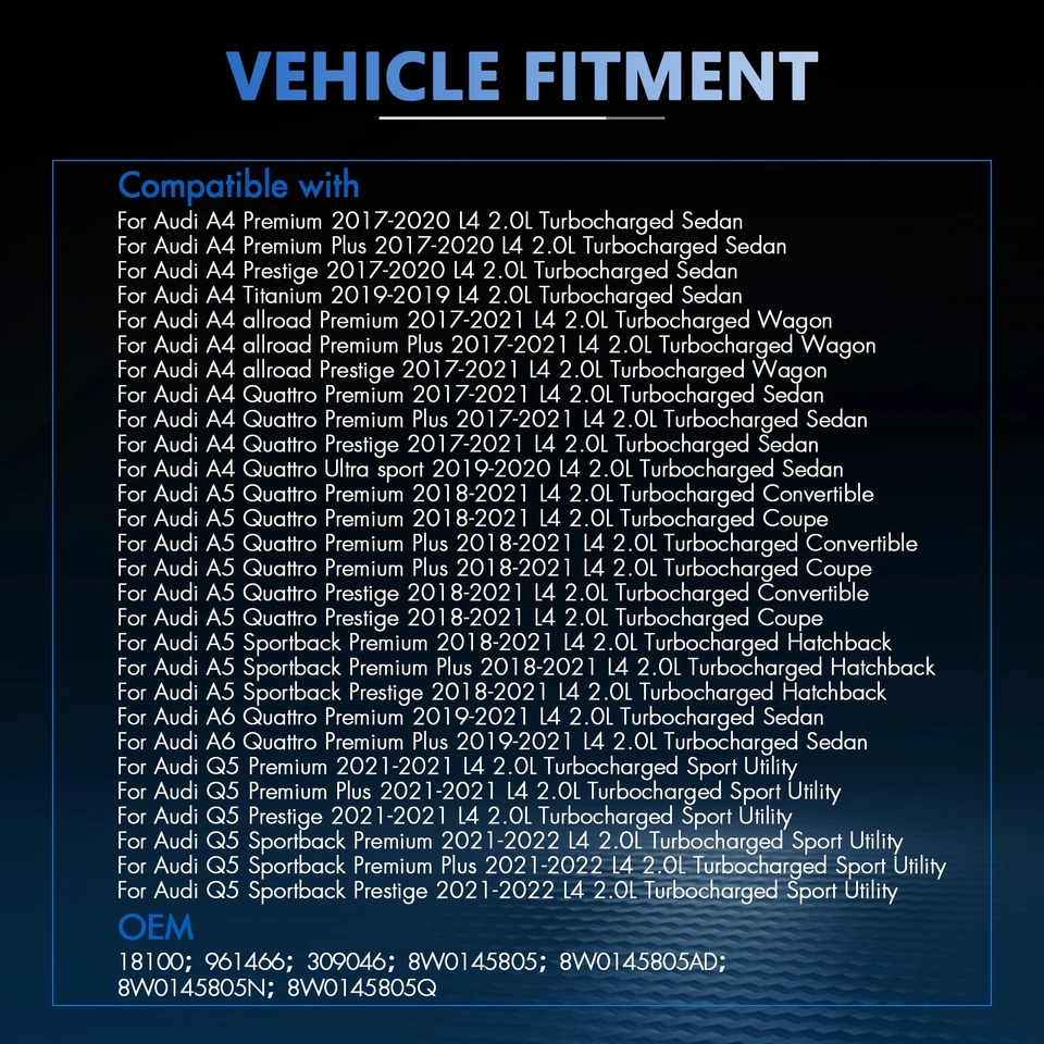Intercooler Charge Air Cooler 8W0145805AD For 2017 2018-2022 Audi A4 A5 Quattro Foto 2 de 4