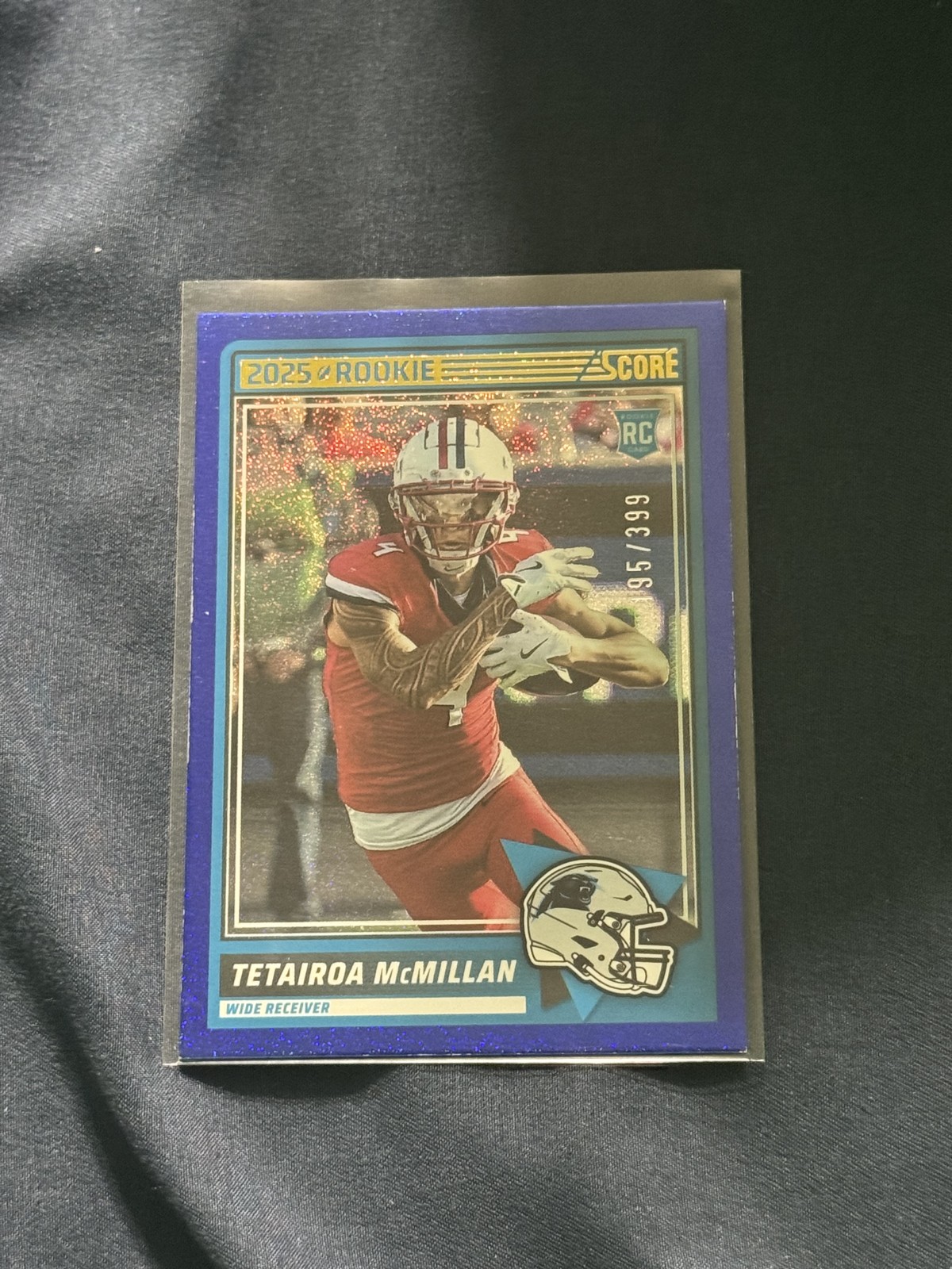 2025 Score - Rookies Tetairoa McMillan #17 Blue Dots 195/399 (RC) Panthers!
