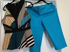 Women Two Piece  Shirt Top Pants Sets