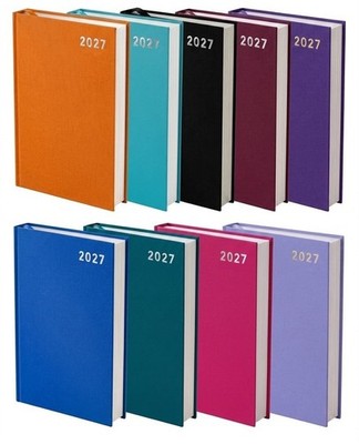 2027 Tagebuch A4/A5/A6 Seite pro Tag/Woche zur Ansicht Tagebuch Hardcover Casebound schwarzer Einband