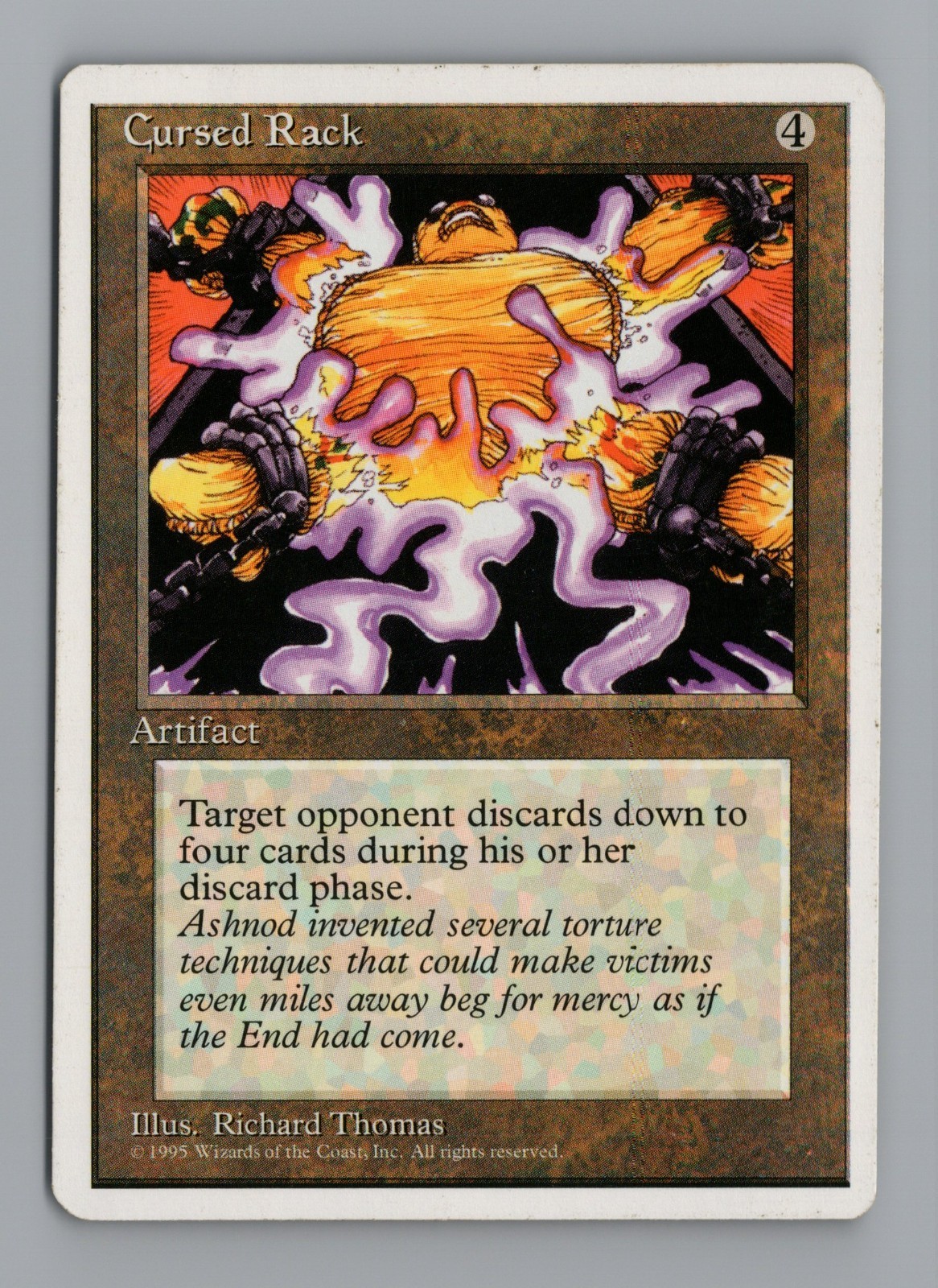 Magic: The Gathering MTG Cursed Rack Uncommon Artifact Fourth 4th Edition 1995