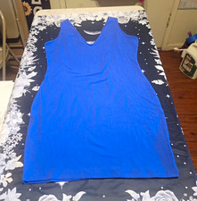 Wild Fable Women's Blue Solid Sleeveless V-Neck Dress XL