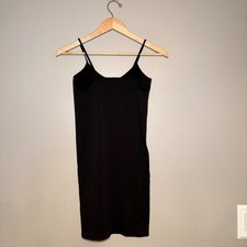 Fornia Womens Seamless Cami Slip Dress Black F125 One Size NWT Mini Bodycon