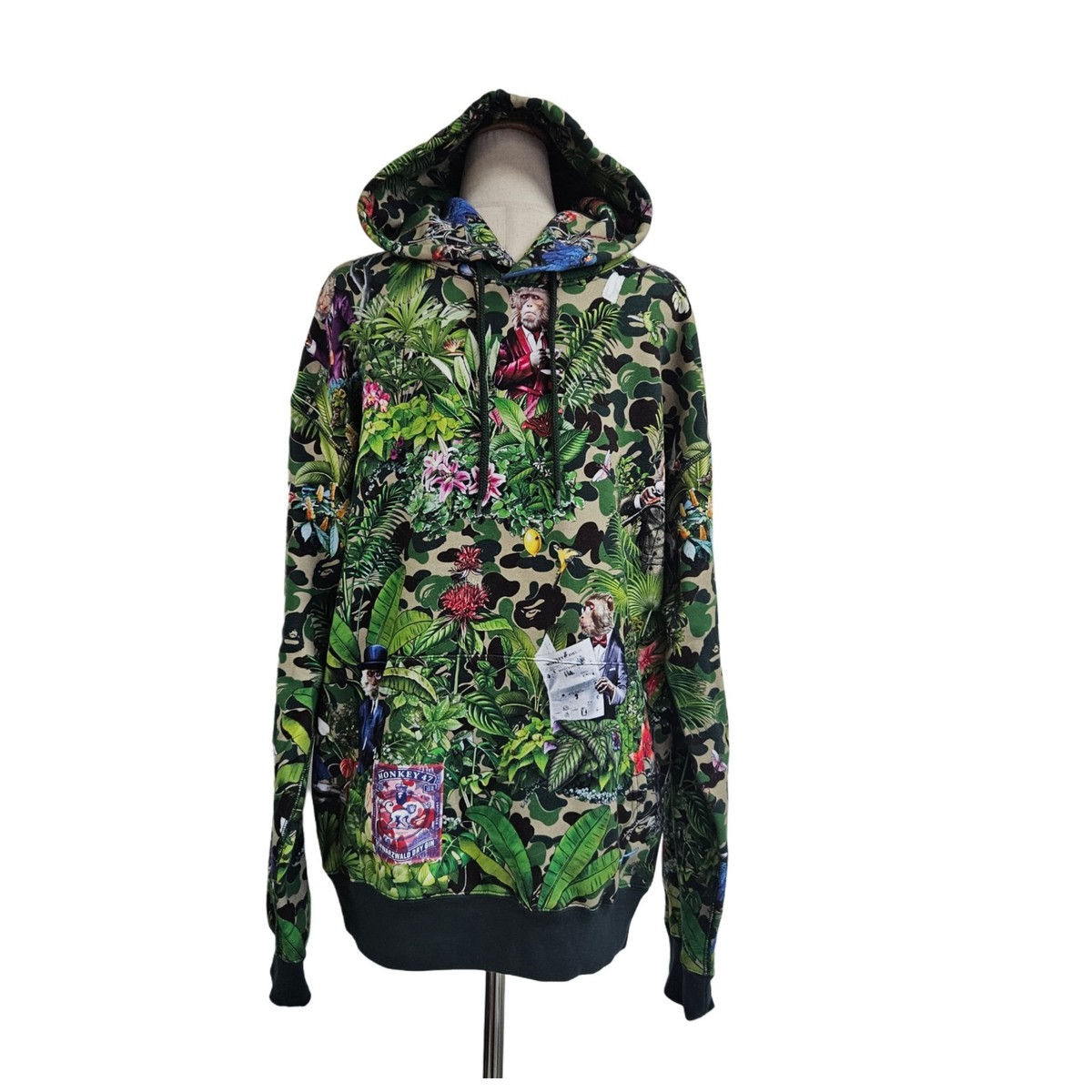A Bathing Ape Green Bape X Monkey 47 Pullover Hoodie | eBay