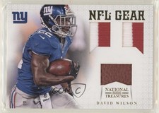 2012 National Treasures NFL Gear Trio Materials Prime 24/25 David Wilson #3 0m0