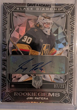 2023-24 Black Diamond Jiri Patera Rookie Gems RC Auto #/25