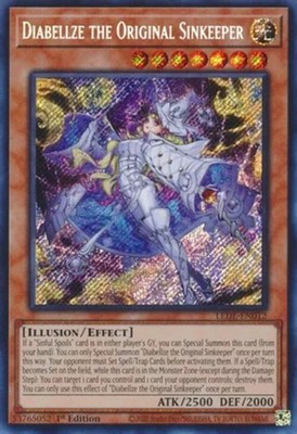 Yugioh! LP Diabellze the Original Sinkeeper - LEDE-EN012 - Secret Rare - 1st Edi