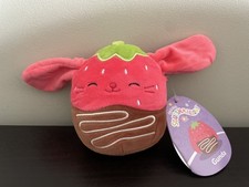 Squishmallows - 4” Gunda The Chocolate Strawberry Bunny - BNWT