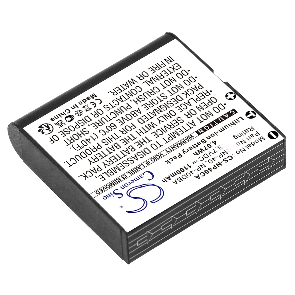 Battery for Casio EX-Z55 Kodak AZ525 BenQ P600 NP-40 NP-40DBA NP-40DCA LB-060 - Image 2 of 4