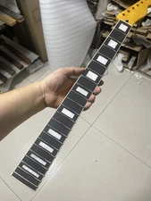 Yellow Round S S 22 frets maple electric guitar neck white binding block