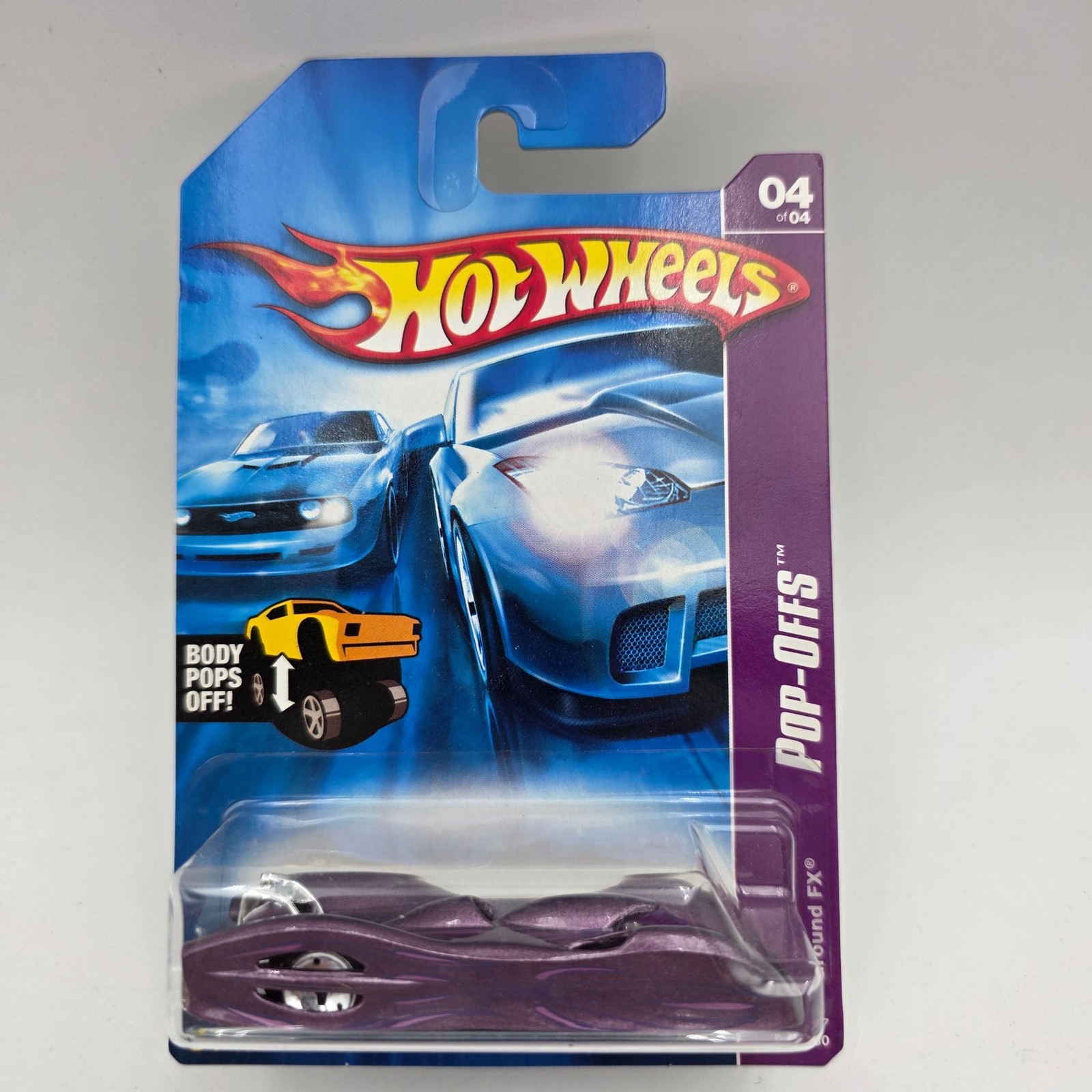 Hot Wheels Diecast Car Pop-Offs Ground FX 04 of 04 Purple Carded 2007 Mint