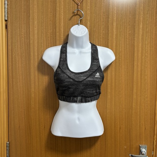 Adidas Sports Bra Women's Size UK S 8-10 Grey Techfit Climalite Stretch - Picture 1 of 12