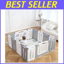 Baby Playpen Kids Activity Centre - White Grey