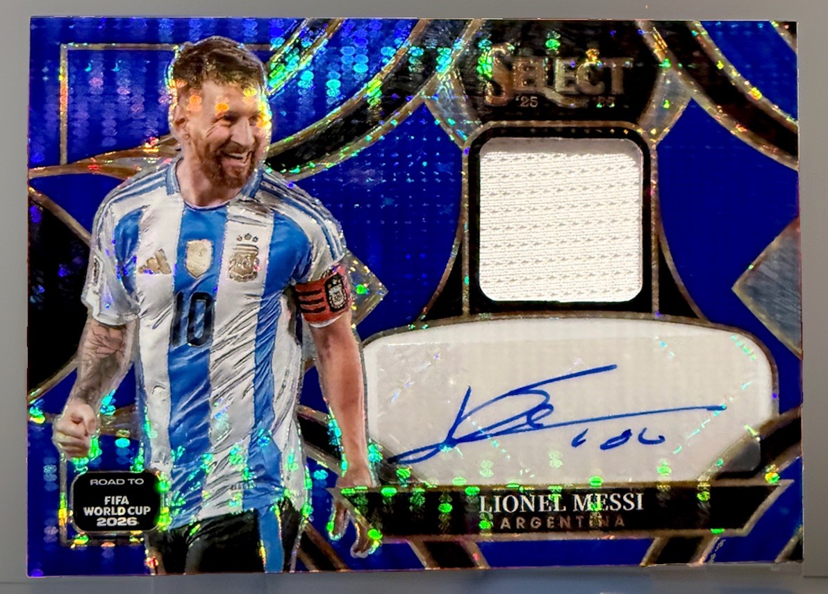 2025/26 Panini Select Prizm Road To World Cup Lionel Messi Jersey Patch Auto