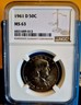 1961 D NGC MS63 Franklin Half Dollar 50c Silver US Mint 1961-D MS-63 Denver Franklin