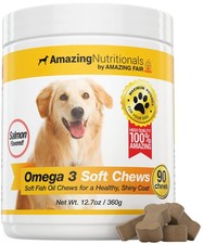 Amazing Omega 3 for Dogs - Omega 3 Fish Oil for Dogs Supplement for Itchy Ski...