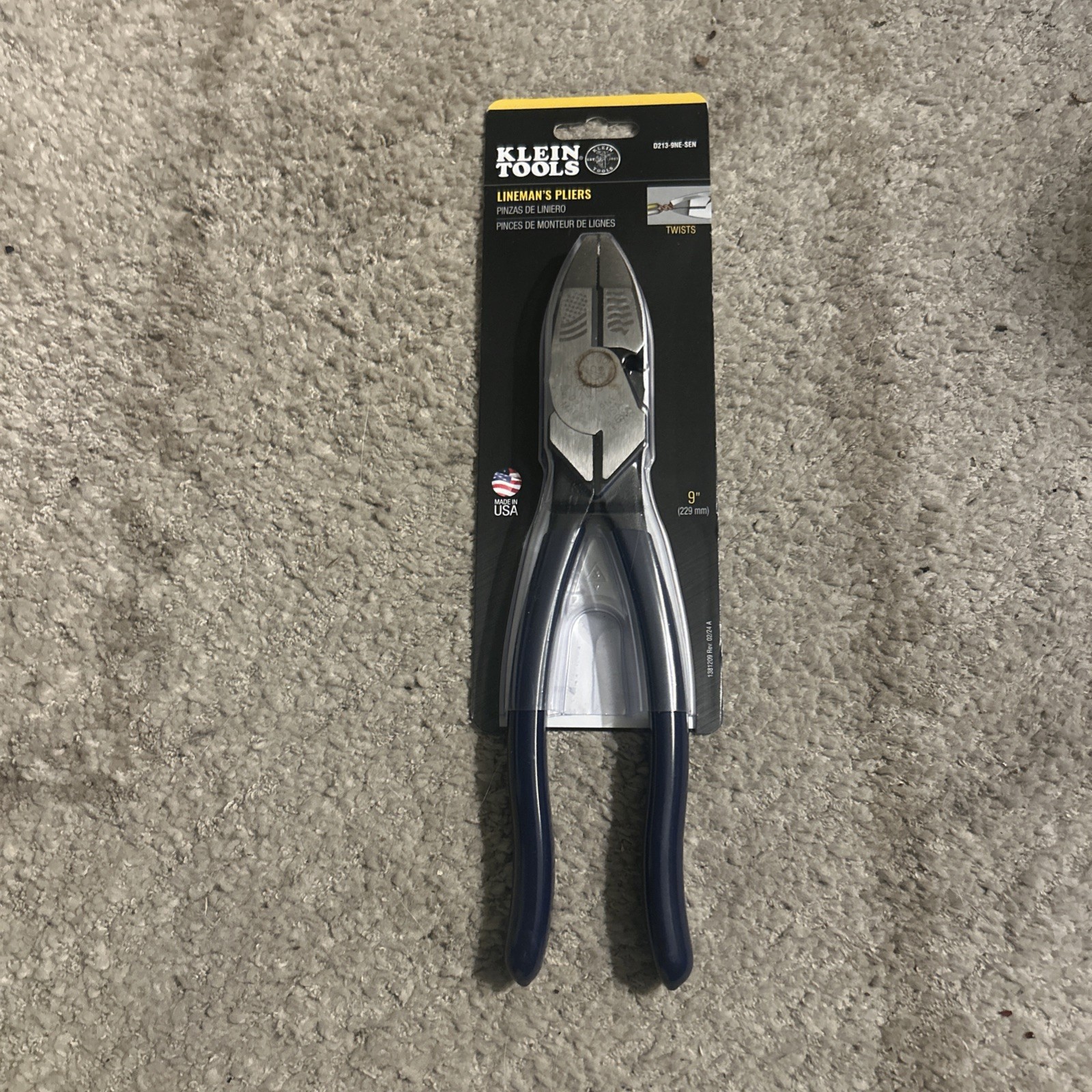 Klein Tools Lineman’s Pliers 9” #D213-9NE-SEN