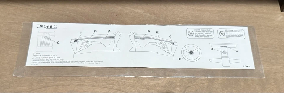 John Deere 8R Pedal Tractor Decal Sheet - Image 2 of 2