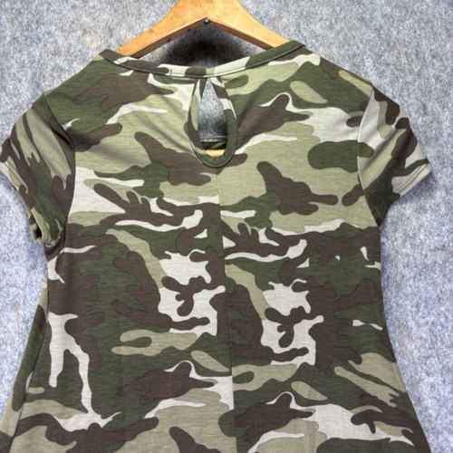 Poof! Girls Camo T-Shirt Dress Size L 14-16 Camouflage Youth skater Made in USA - Picture 5 of 10