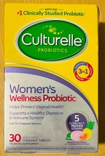 Culturelle Probiotics Women  s Wellness Probiotic 30 Chewable Tablets EXP: 05/26